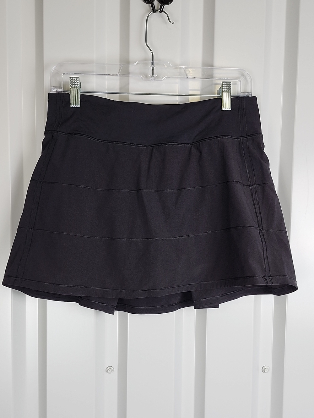 Lululemon Women's Pace Rival Skort Black Sz 6 Tall Athletic Tennis Running Long